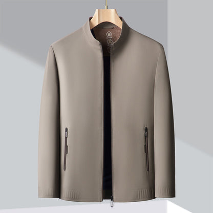 Men's Smart Casual Jacket Rayon Blend Tailored Fit Black