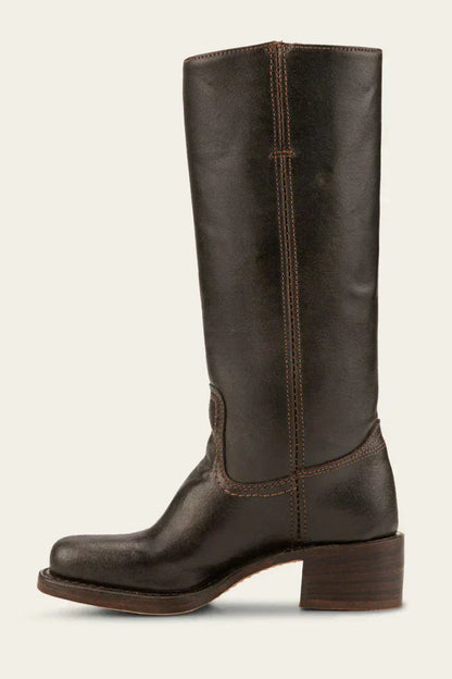 Women's Mid Calf Boots Closed Toe Block Heel