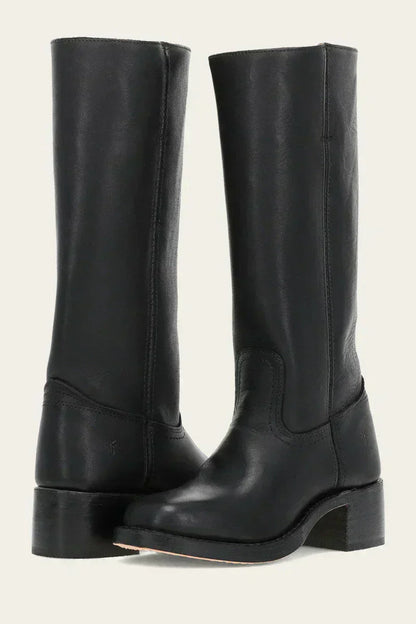 Women's Mid Calf Boots Closed Toe Block Heel