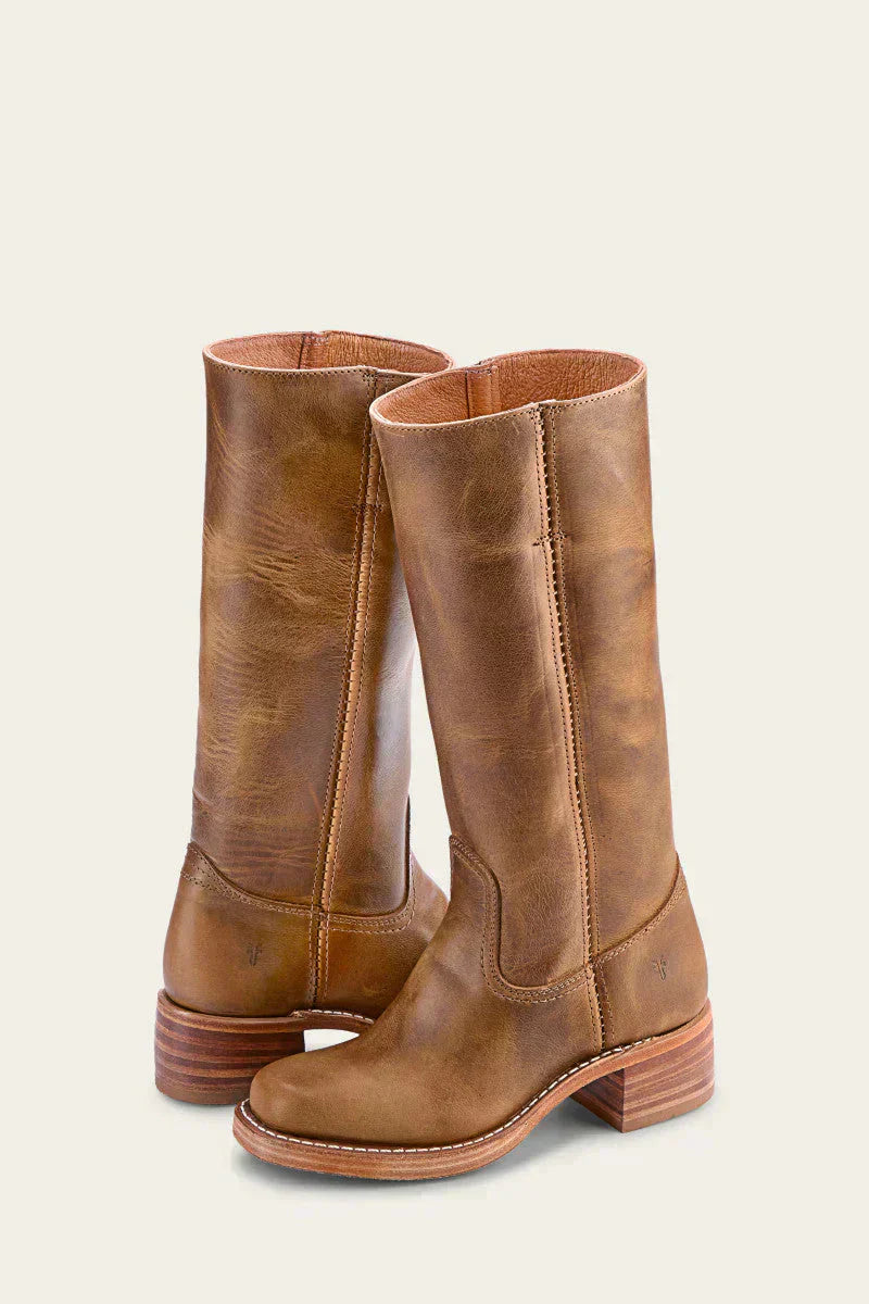 Women's Mid Calf Boots Closed Toe Block Heel