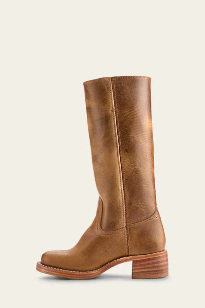Women's Mid Calf Boots Closed Toe Block Heel