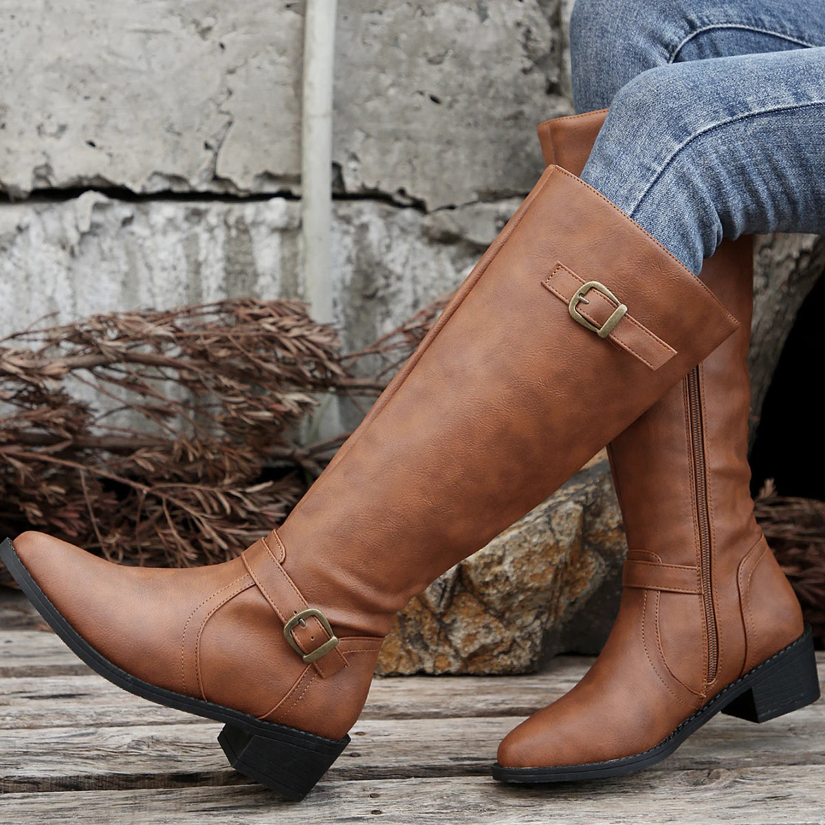 Women's Knee-High Riding Boots Comfortable - Vonnera
