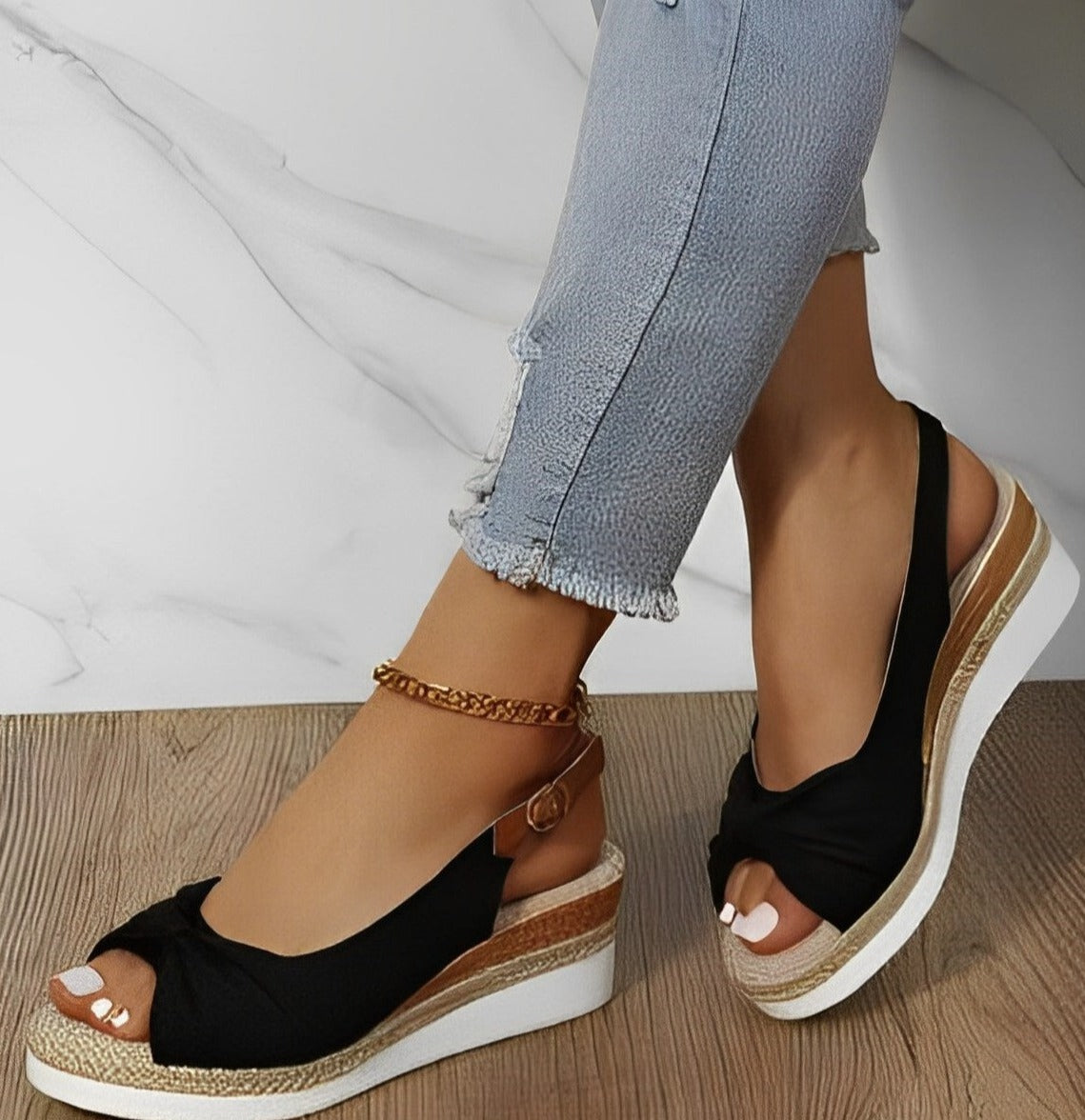Knot Design Espadrille Wedge Sandals for Women – Effortless Summer Style