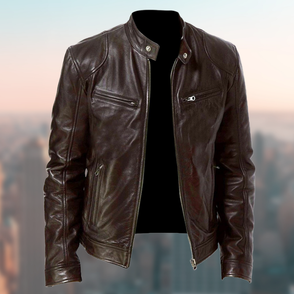 Men's Leather Jacket Timeless Brown
