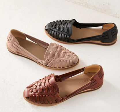 Women's Woven Buckle Flat Sandals