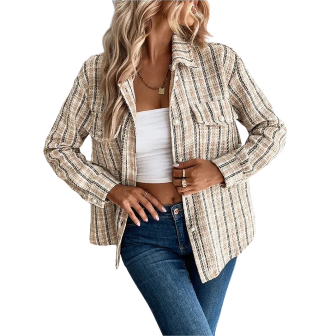 Women's Long Sleeve Blouse Cotton Casual White - Vonnera