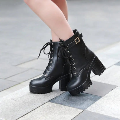 Women's Lace-Up Ankle Boots - Vonnera