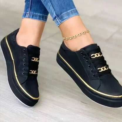 Women's Low- Lace-Up Sneakers Comfortable Everyday Wear - Vonnera
