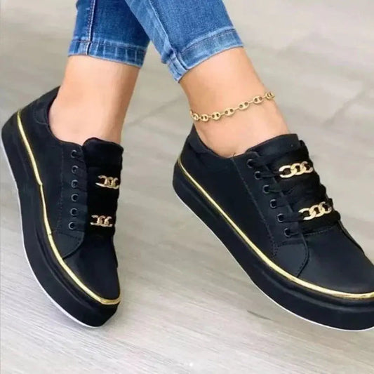 Women's Low- Lace-Up Sneakers Comfortable Everyday Wear - Vonnera