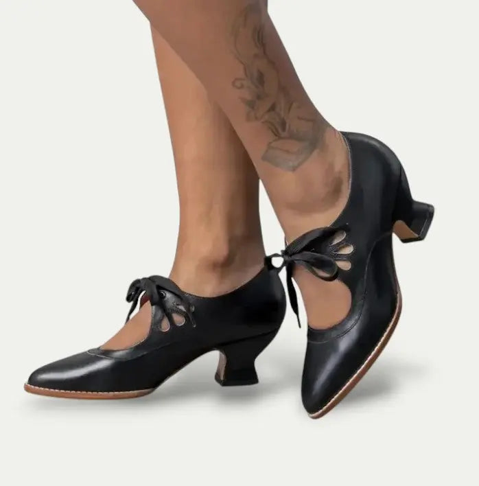 Women's Lace-Up Mary Jane Heels Comfortable - Vonnera