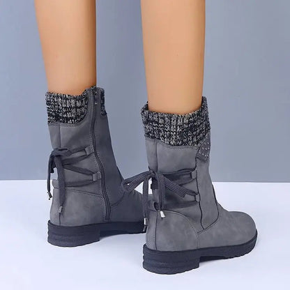 Women's Lace-Up Winter Boots Comfortable - Vonnera