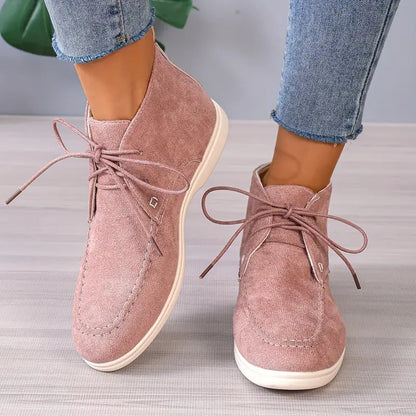 Women's Lace-Up Short Boots Comfortable - Vonnera