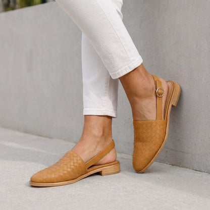 Women's Slingback Flats Adjustable Ankle Strap