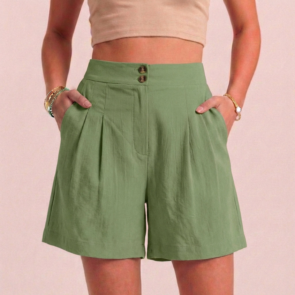 Women's Paperbag Waist Shorts Tailored Side Pockets