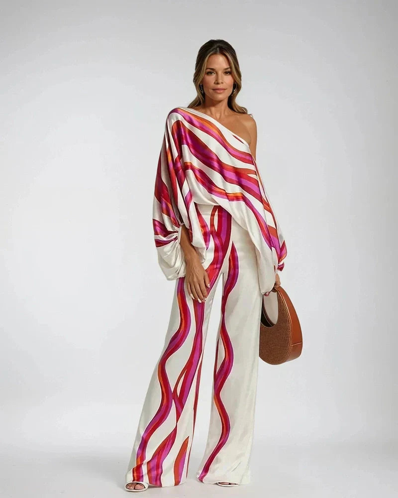 Women's Silk Blouse And Pants Set Ultra Comfortable - Vonnera
