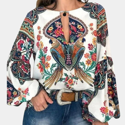 Women's Floral Blouse Lightweight Pastel - Vonnera