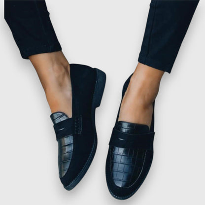 Women's Slip-On Loafers With Instep Strap - Vonnera