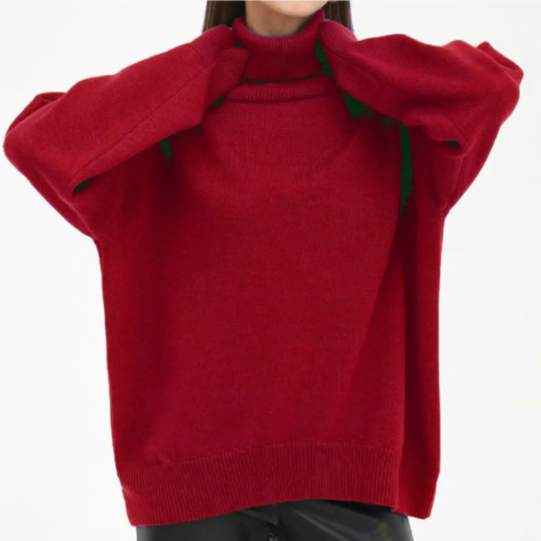 Women's Knitted Turtleneck Sweater Cozy - Vonnera