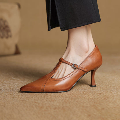 Lorena Genuine Leather Heels Caliboot