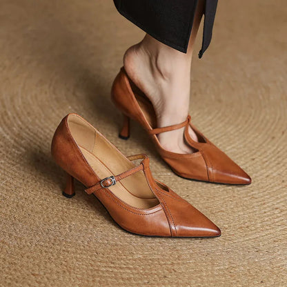 Lorena Genuine Leather Heels Caliboot