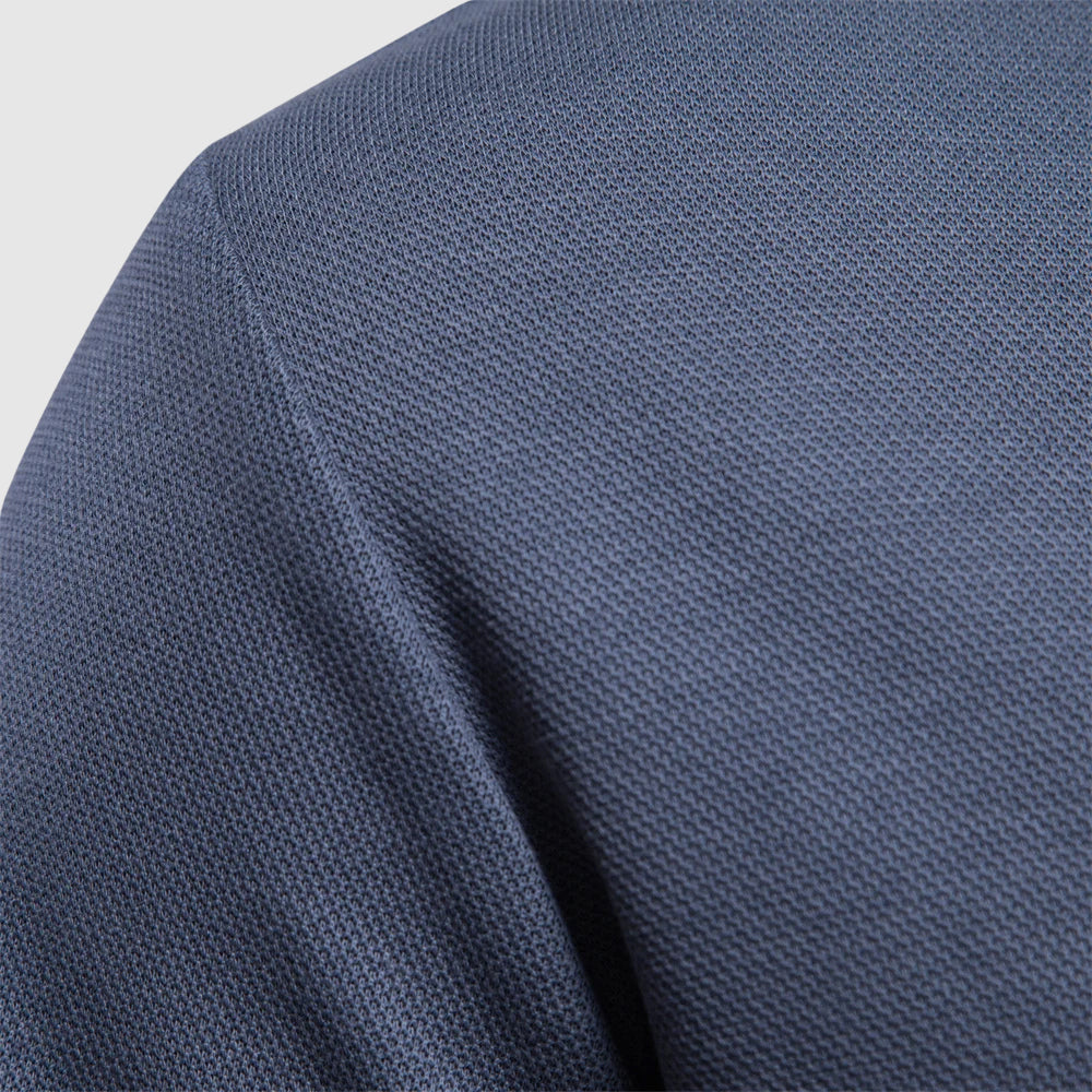 Men's Long Sleeve Polo Shirt Classic Collar Solid