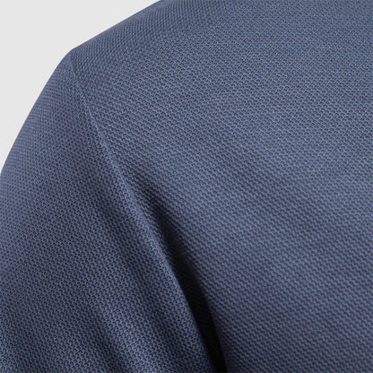 Men's Long Sleeve Polo Shirt Classic Collar Solid