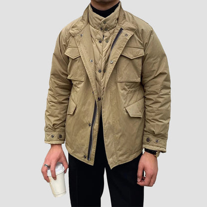 Lorenzo Vitali Men's Retro Work Jacket Vintage Cotton