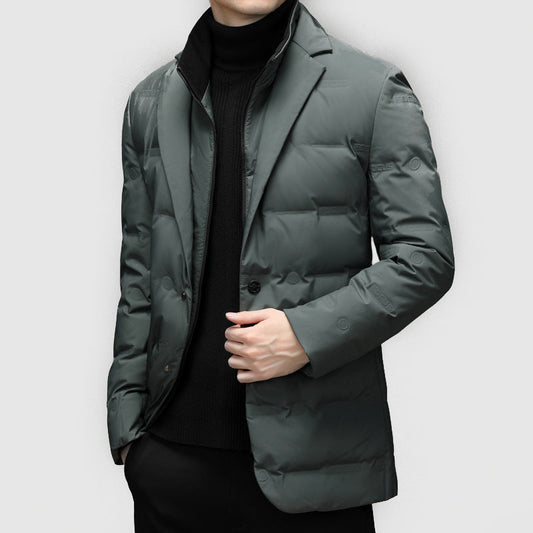 Lorenzo Vitali Men's Down Jacket Lightweight Insulated Water-Resistant - Vonnera