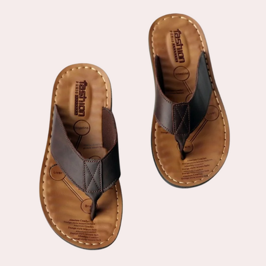 Men's Leather Casual Slippers - Vonnera