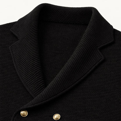 Men's Double Breasted Knit Cardigan Smart Casual