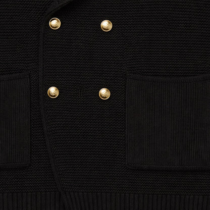 Men's Double Breasted Knit Cardigan Smart Casual