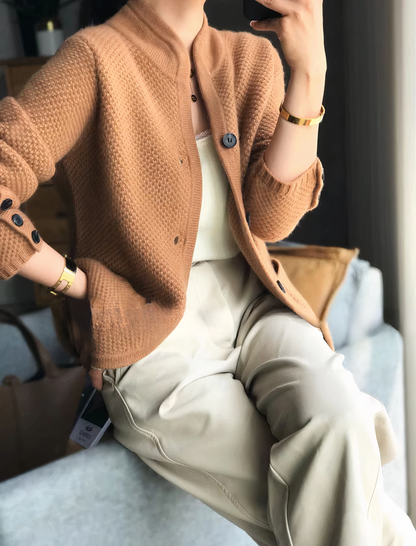 Women's Cashmere Cardigan Button Front