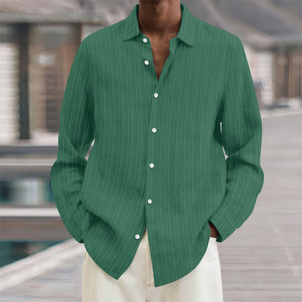 Mens Vertical Stripe Dress Shirt