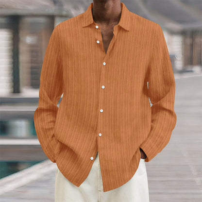 Mens Vertical Stripe Dress Shirt