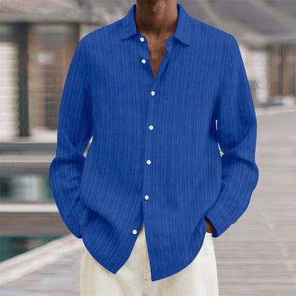Mens Vertical Stripe Dress Shirt