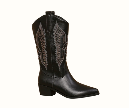 Women's Embroidered Pointed Toe Boots