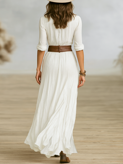 Women's Deep V-Neck Dress Flowy
