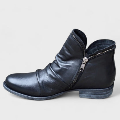 Women's Ankle Boots Side Zip Black