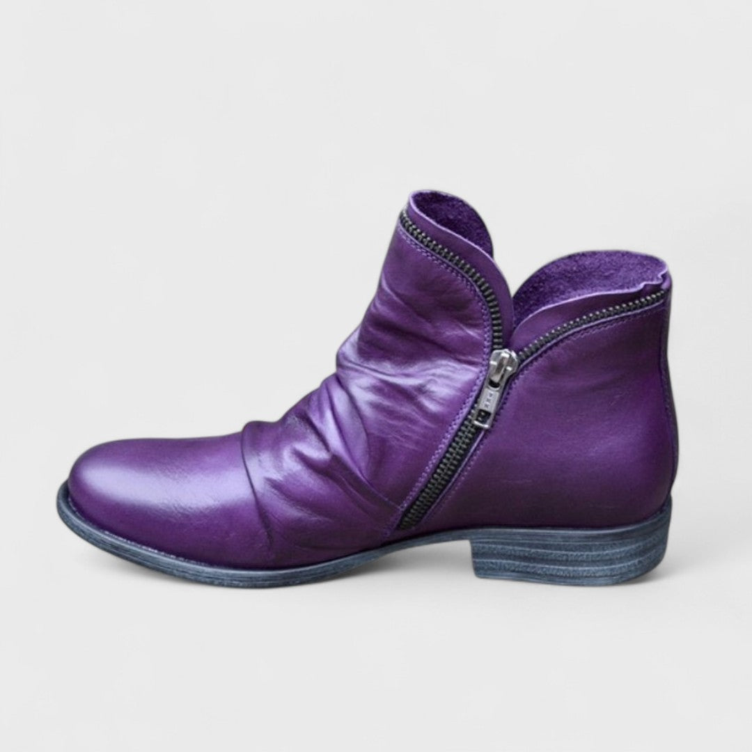 Women's Ankle Boots Side Zip Black - Vonnera