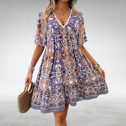 Women's Elegant Draped Cocktail Dress - Vonnera