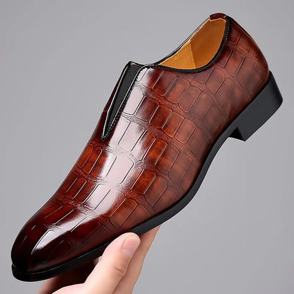 Men's Slip-On Dress Shoes Textured Upper