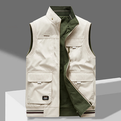 Men's Multi Pocket Zip Vest