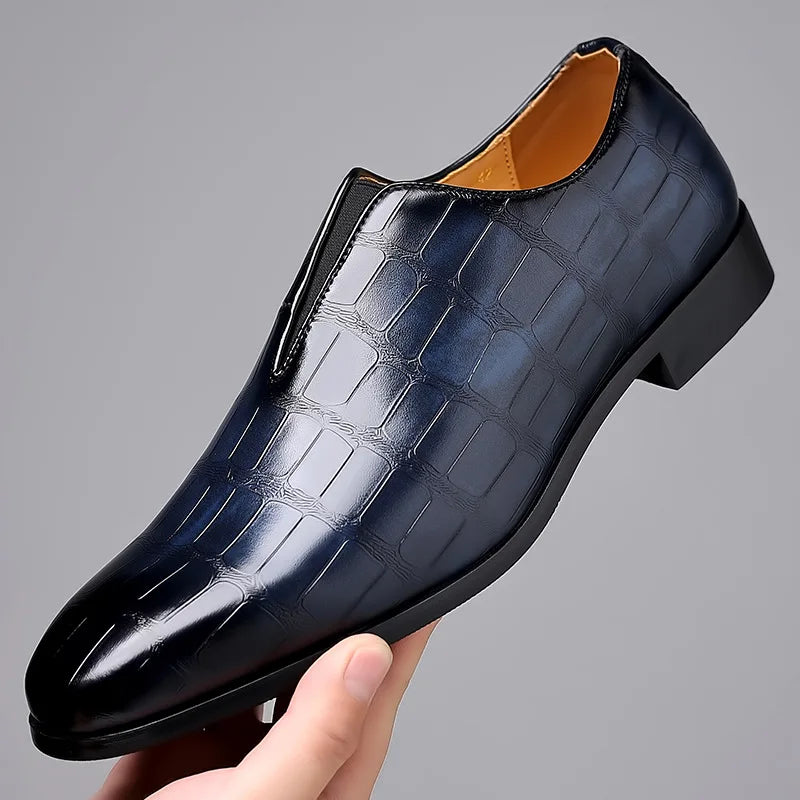 Men's Slip-On Dress Shoes Textured Upper
