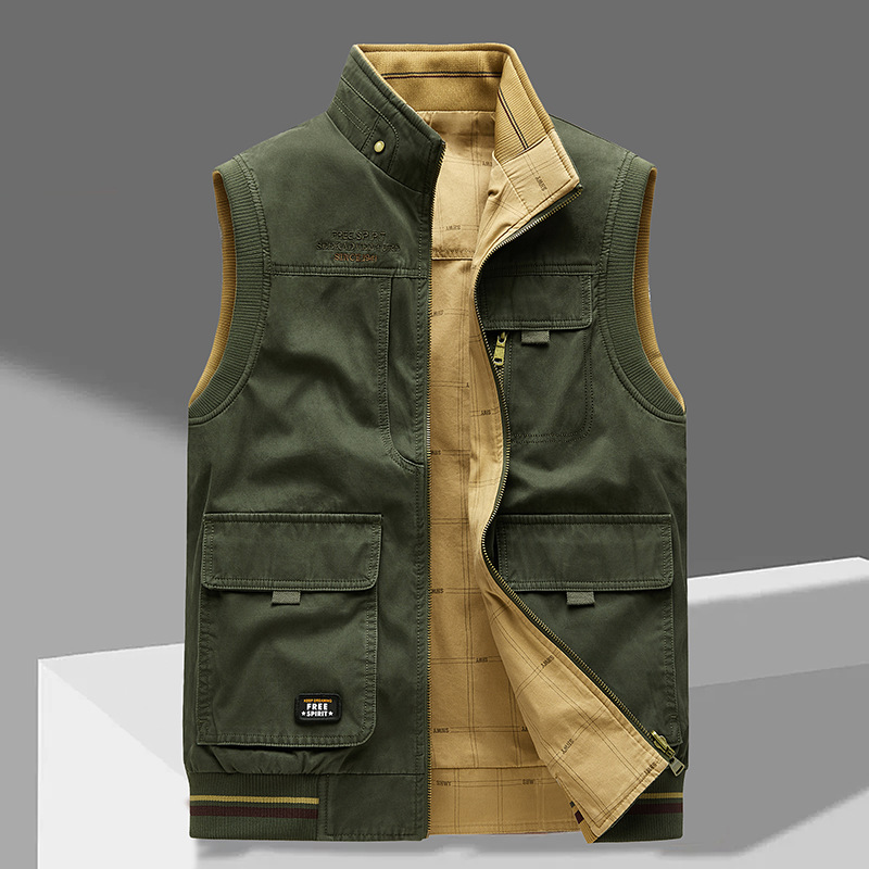Men's Multi Pocket Zip Vest