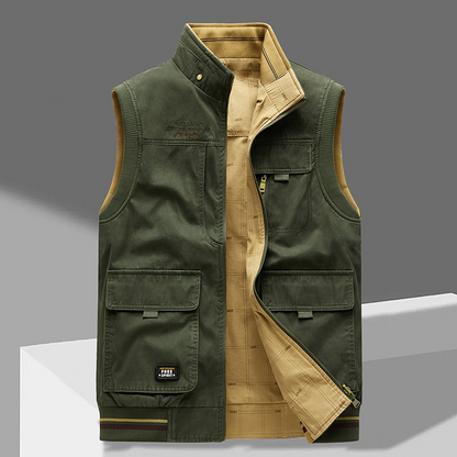 Men's Multi Pocket Zip Vest