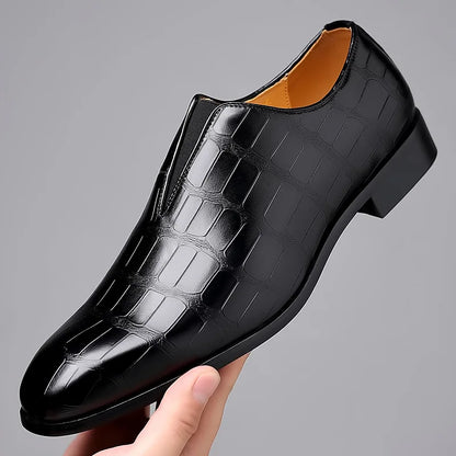 Men's Slip-On Dress Shoes Textured Upper