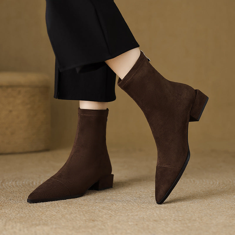 Women's Pointed Toe Ankle Boots Block Heel - Vonnera