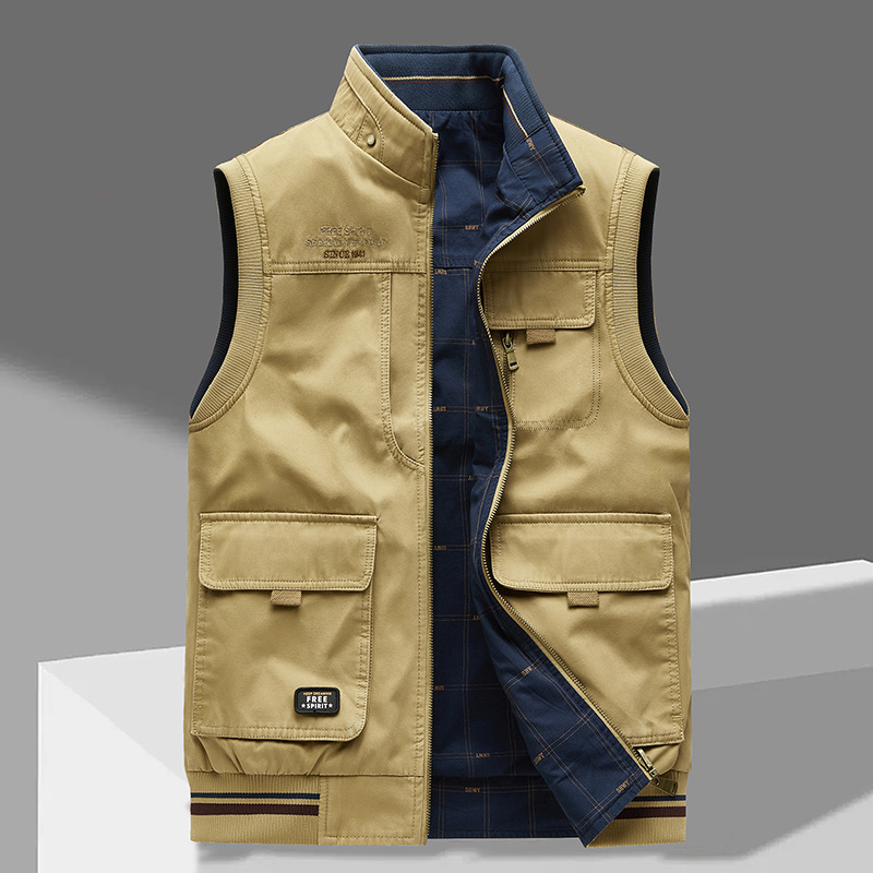 Men's Multi Pocket Zip Vest