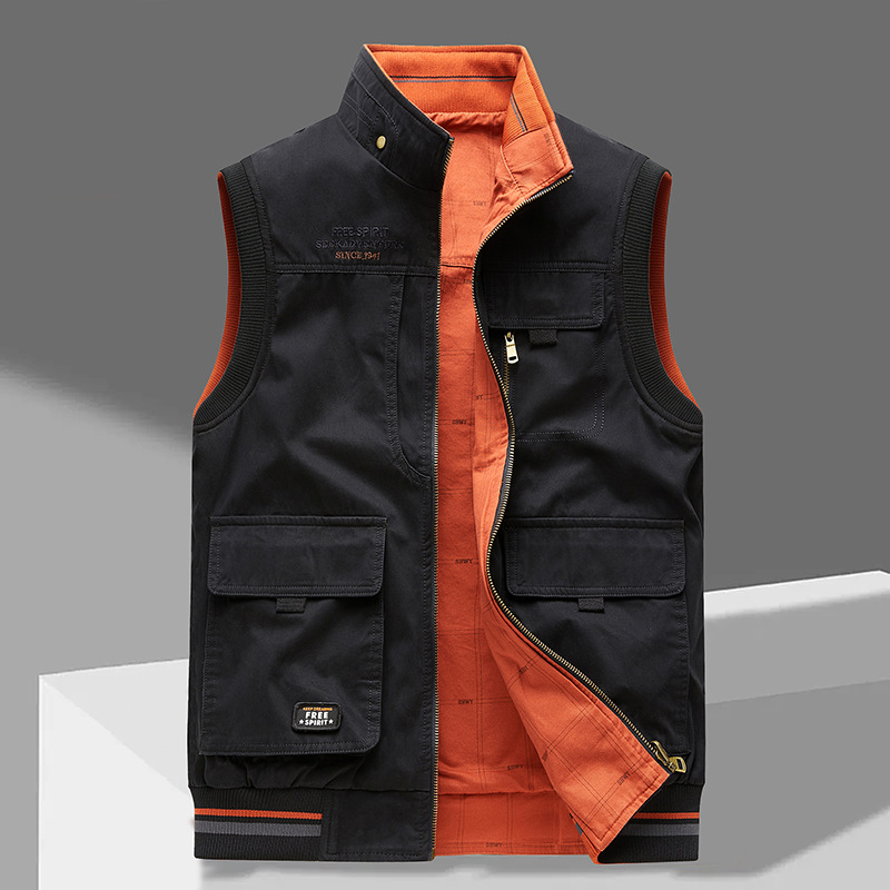 Men's Multi Pocket Zip Vest