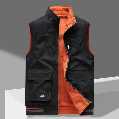 Men's Multi Pocket Zip Vest